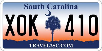 SC license plate XOK410