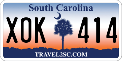 SC license plate XOK414
