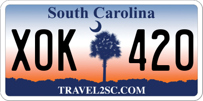 SC license plate XOK420
