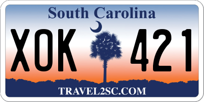 SC license plate XOK421