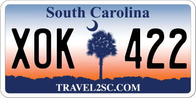SC license plate XOK422