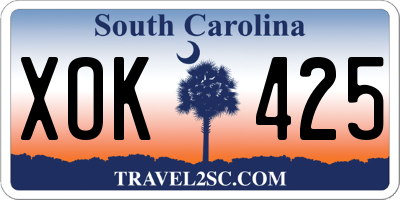 SC license plate XOK425