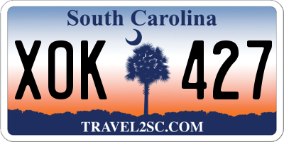 SC license plate XOK427