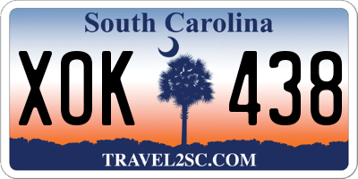 SC license plate XOK438