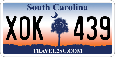 SC license plate XOK439