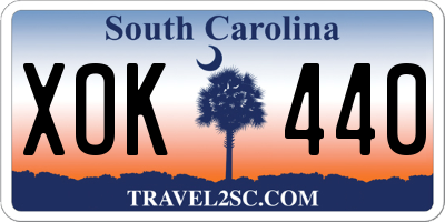 SC license plate XOK440