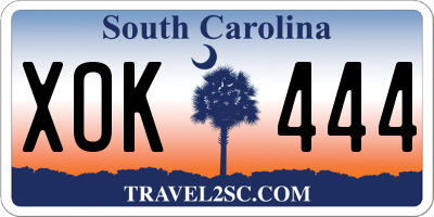 SC license plate XOK444