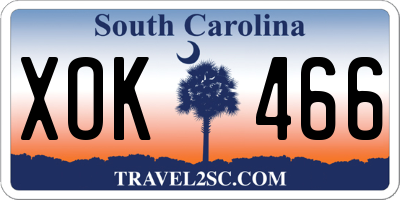 SC license plate XOK466