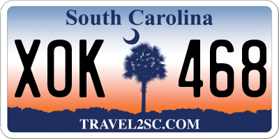SC license plate XOK468