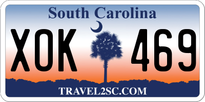 SC license plate XOK469