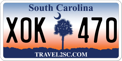 SC license plate XOK470