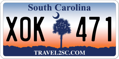 SC license plate XOK471