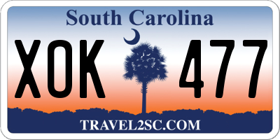 SC license plate XOK477