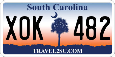 SC license plate XOK482