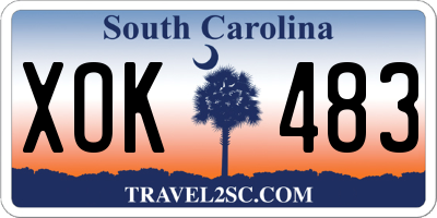 SC license plate XOK483