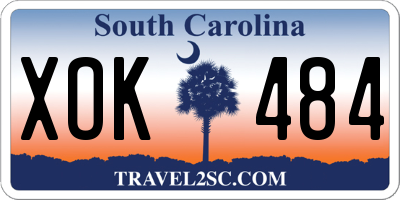 SC license plate XOK484