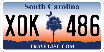 SC license plate XOK486