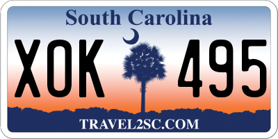 SC license plate XOK495