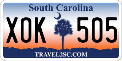 SC license plate XOK505