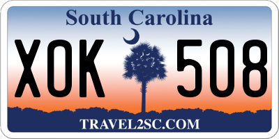 SC license plate XOK508