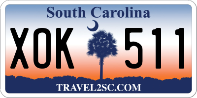 SC license plate XOK511
