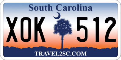 SC license plate XOK512