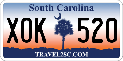 SC license plate XOK520