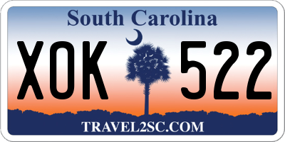 SC license plate XOK522