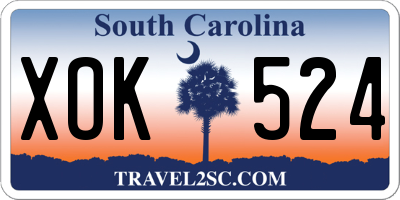 SC license plate XOK524