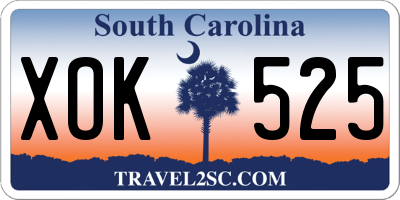 SC license plate XOK525