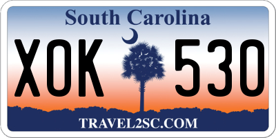 SC license plate XOK530
