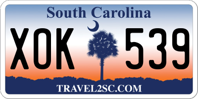 SC license plate XOK539