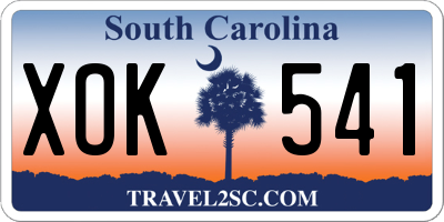 SC license plate XOK541