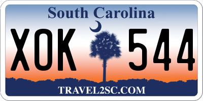 SC license plate XOK544