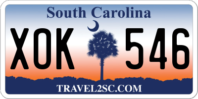SC license plate XOK546
