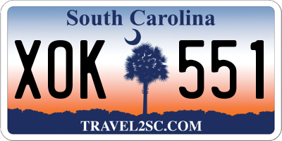 SC license plate XOK551