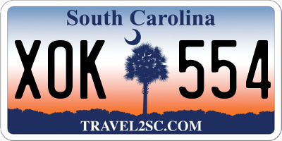 SC license plate XOK554