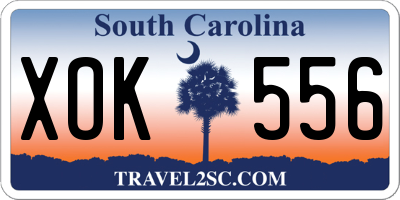 SC license plate XOK556