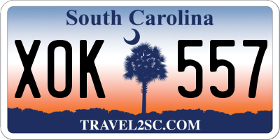 SC license plate XOK557