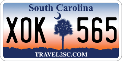 SC license plate XOK565