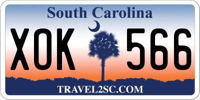 SC license plate XOK566