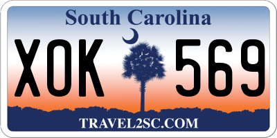 SC license plate XOK569