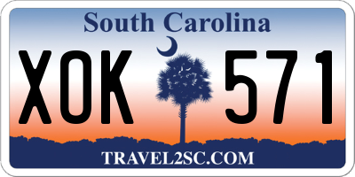 SC license plate XOK571