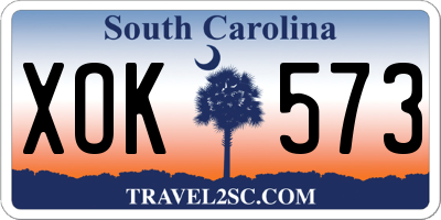 SC license plate XOK573