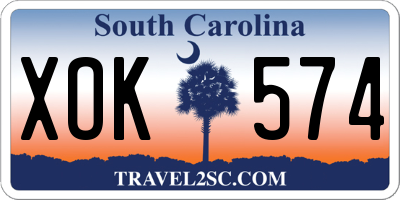 SC license plate XOK574