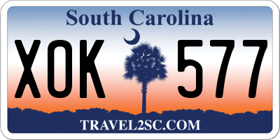 SC license plate XOK577