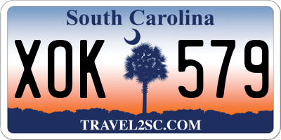SC license plate XOK579