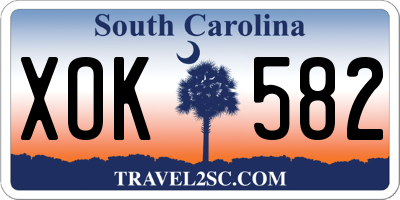 SC license plate XOK582