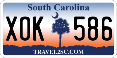 SC license plate XOK586