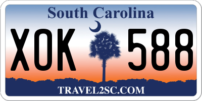 SC license plate XOK588
